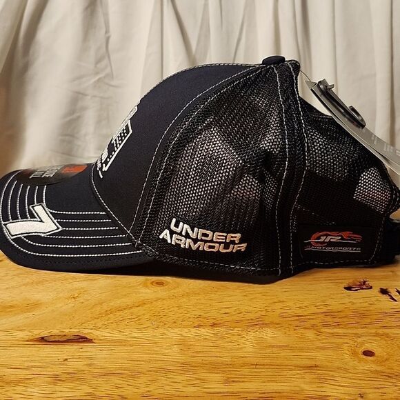 Under Armour NASCAR Fire Alarm Services Inc #7 Regan Smith Hat - New - Picture 3 of 8